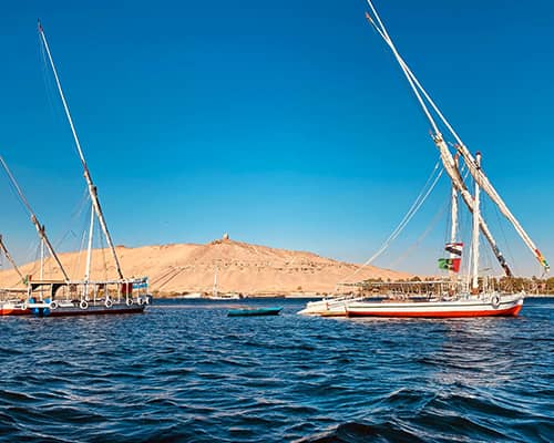 Boats at Sea in Egypt Boats at Sea in Egypt